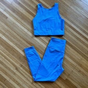 Girlfriend Collective RIB Dylan Tank Bra (S) and RIB High-Rise Legging (S)